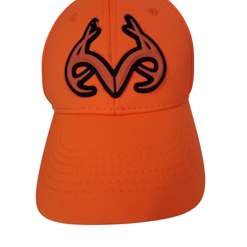 Realtree Orange Antler Hat Cap Logo Hunting Strapback Baseball Trucker Outdoor